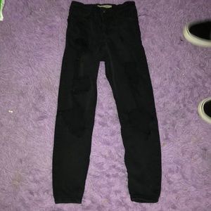 Black ripped jeans